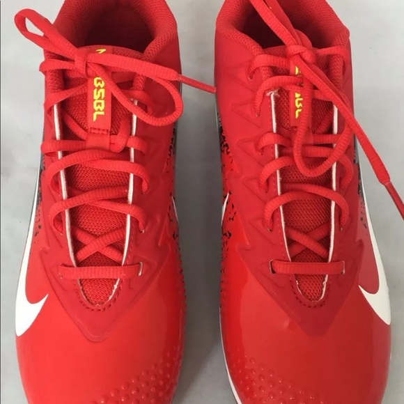New Nike Fastflex Baseball Football Men’s Cleats 8.5 Vapor Red - Picture 7 of 12